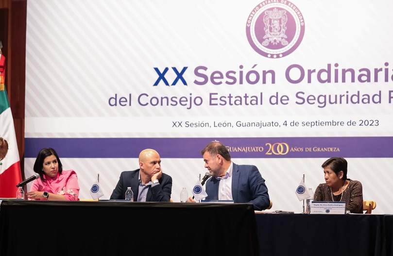 Sesiona Consejo Estatal de Seguridad de Guanajuato