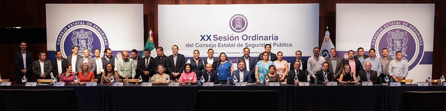 Sesiona Consejo Estatal de Seguridad de Guanajuato