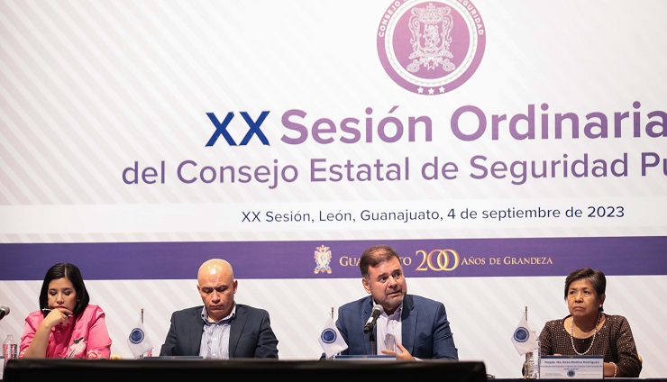 Sesiona Consejo Estatal de Seguridad de Guanajuato