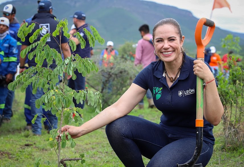 Plantan más de 2 mil árboles en Sierra de Lobos