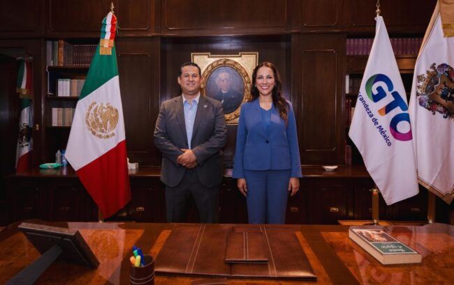 Gobernador de Guanajuato se reúne con Gobernadora Electa