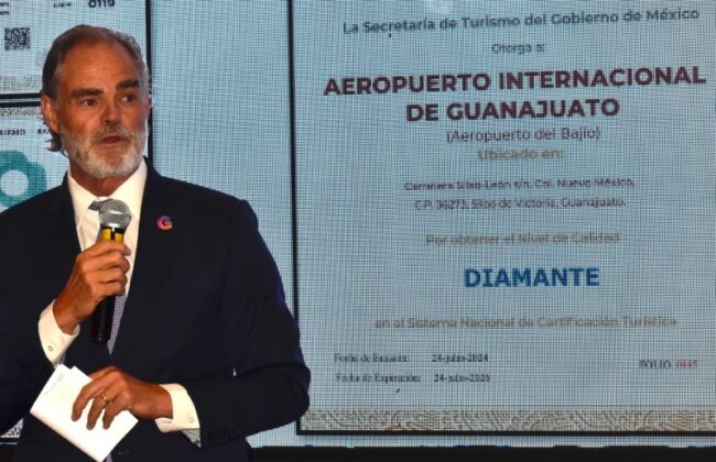 Certifica SECTUR Gto al Aeropuerto de Guanajuato