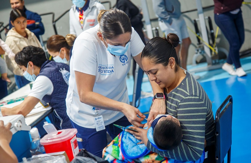 Llega Salud a 522 mil 748 dosis de vacunas anti sarampión