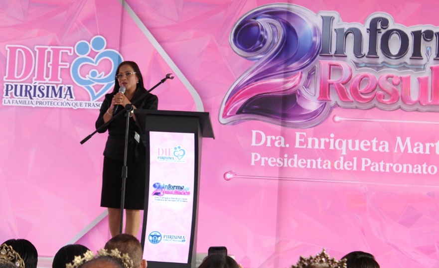 Informa Enriqueta Martínez avances en DIF Purísima
